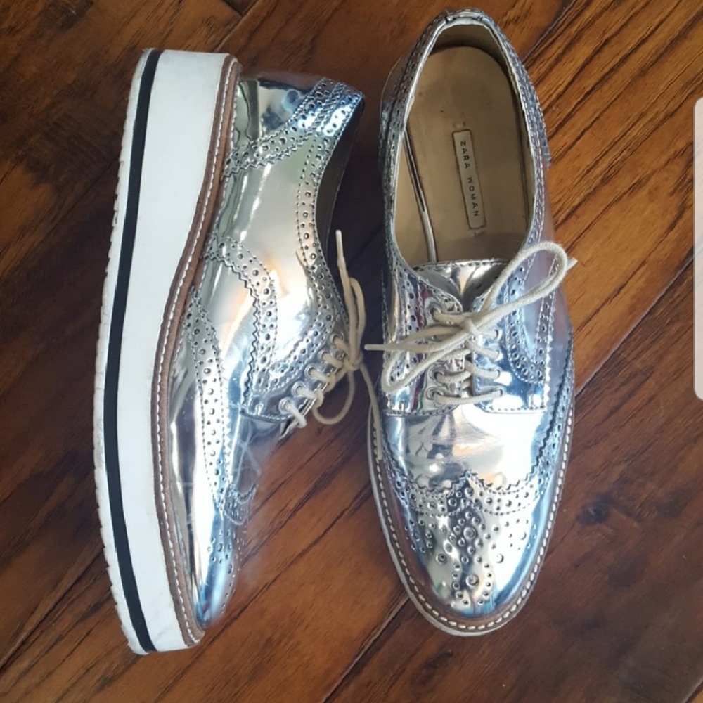 Zara platform shoes, brogues